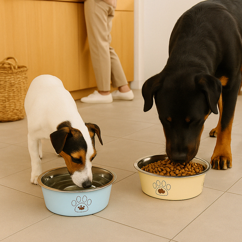 Gamelle coloré pour chiens - Eau ou croquettes