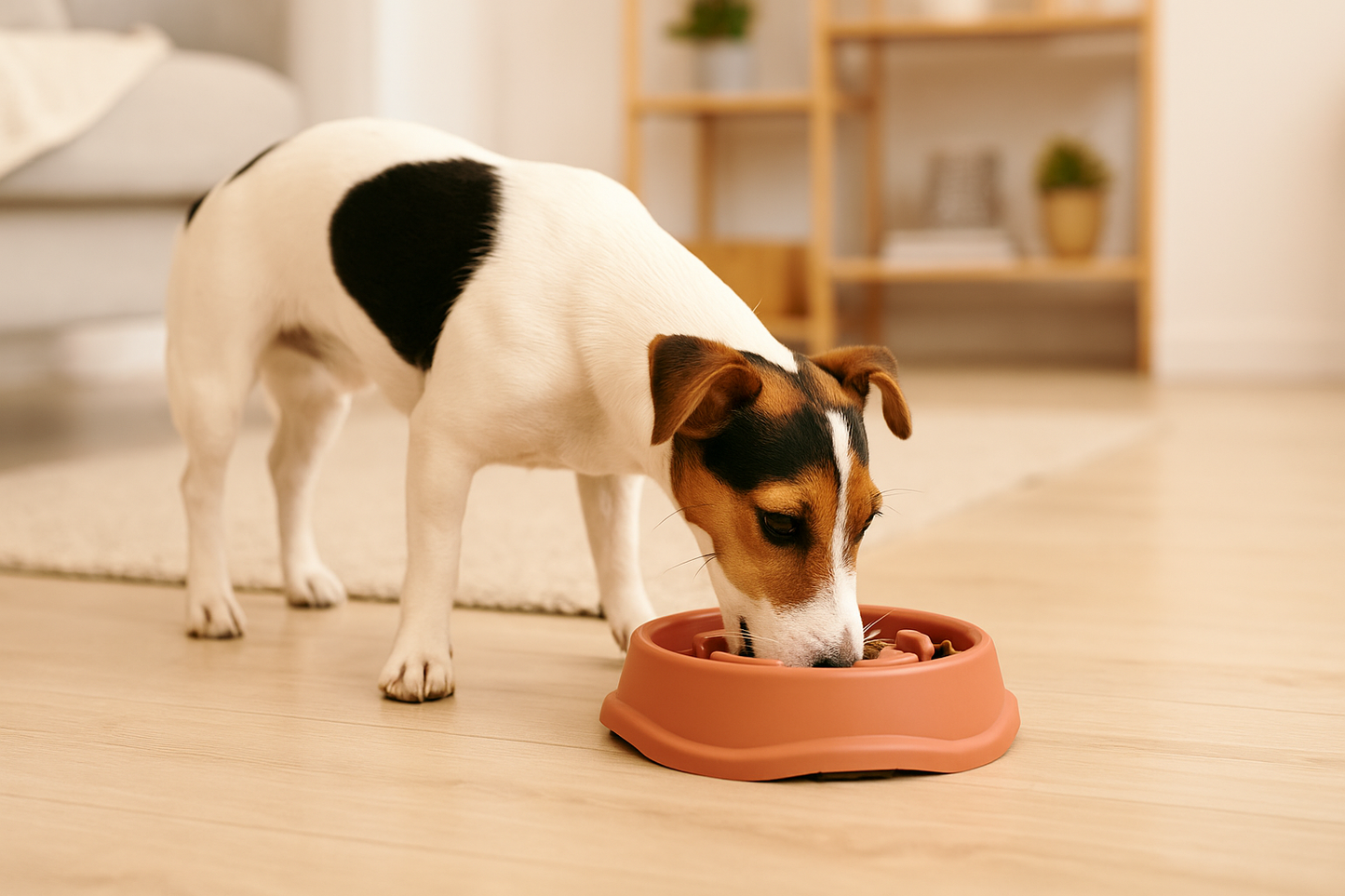 Gamelle de croquettes pour chien anti étouffement - anti-glouton en forme de croquettes