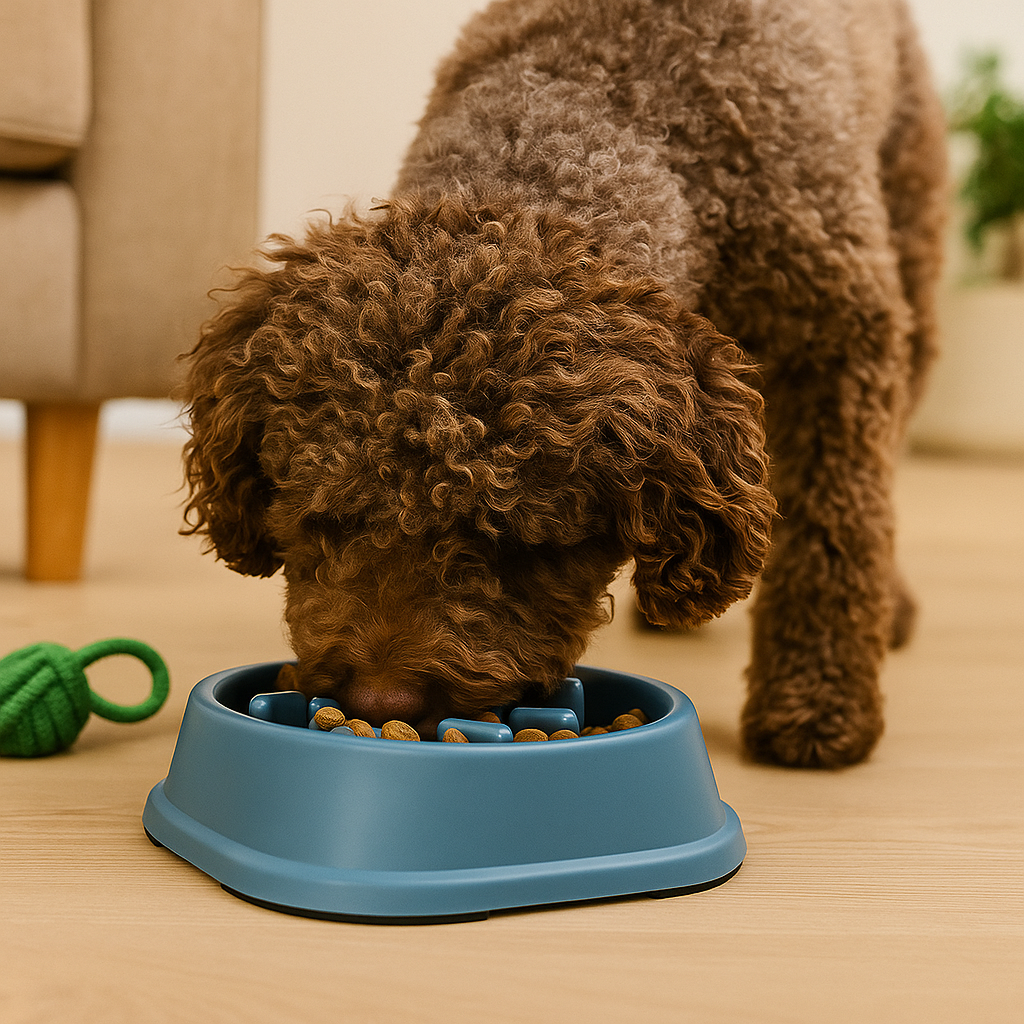 Gamelle de croquettes pour chien anti étouffement - anti-glouton en forme de croquettes