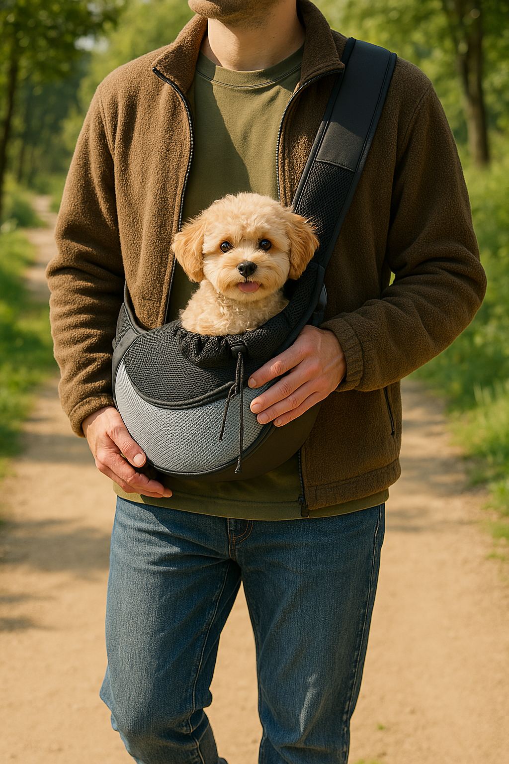 Sac à bandoulière pour transporter un chien