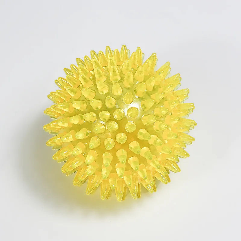 Balle de jeu sonore jaune pour chiens