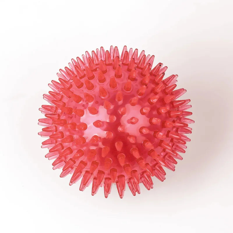 Balle de jeu sonore rouge pour chiens