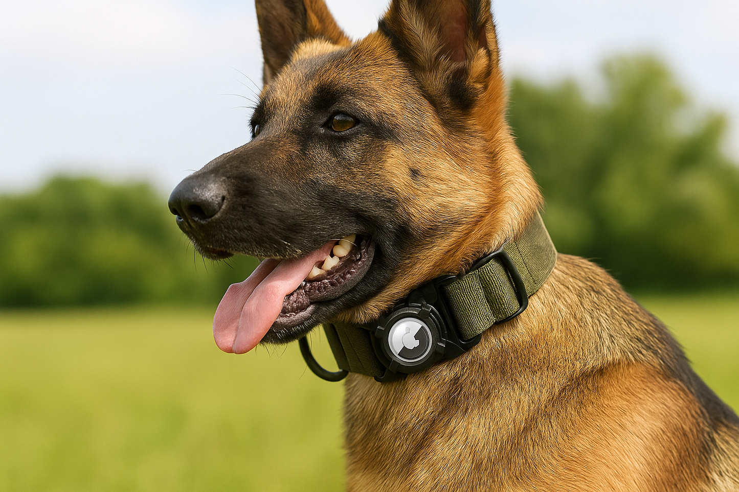 Collier pour chien avec étui Airtag intégré