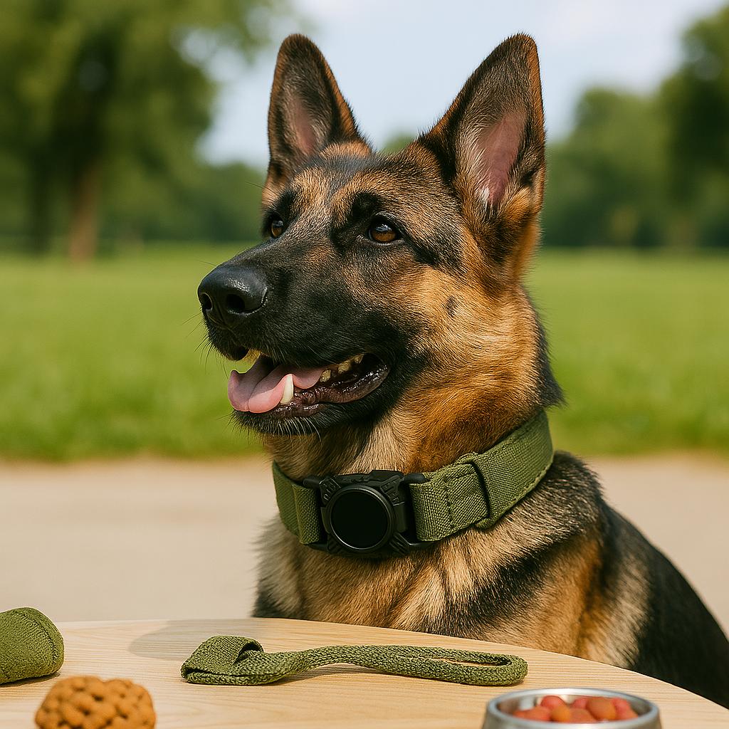 Collier pour chien avec étui Airtag intégré