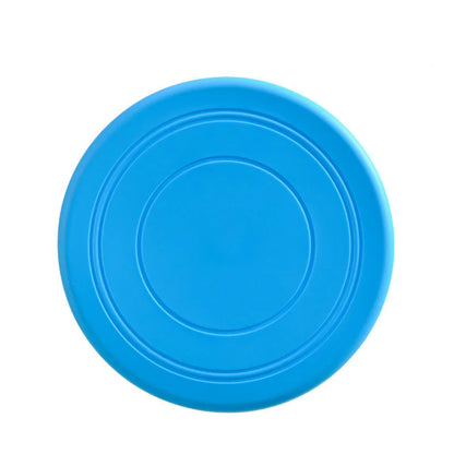 Frisbee bleu en silicone résistant pour chiens