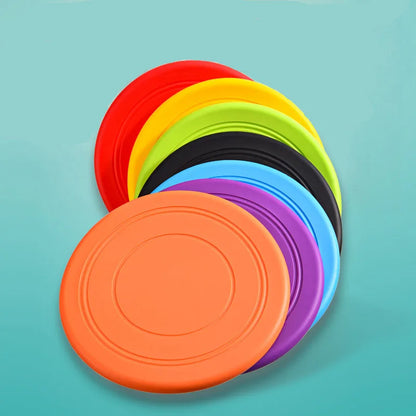 Frisbee en silicone résistant pour chiens plusieurs coloris