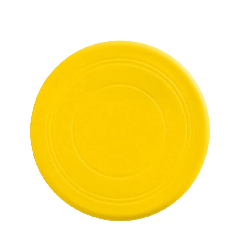 Frisbee jaune en silicone résistant pour chiens