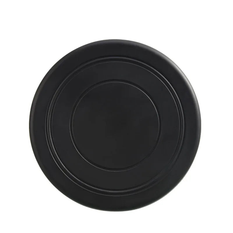 Frisbee noir en silicone résistant pour chiens