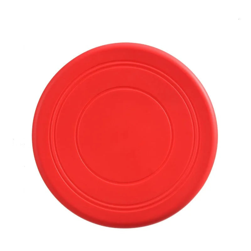 Frisbee rouge en silicone résistant pour chiens