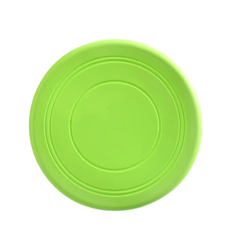 Frisbee vert en silicone résistant pour chiens