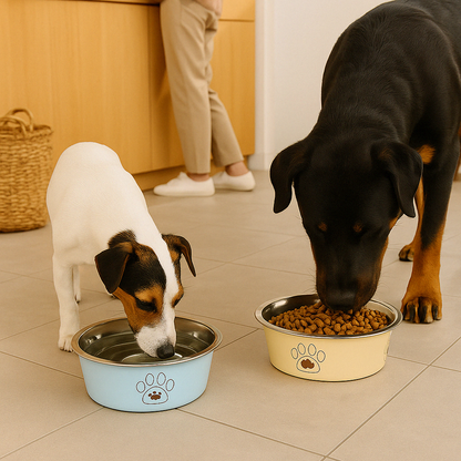 Gamelle coloré pour chiens - Eau ou croquettes
