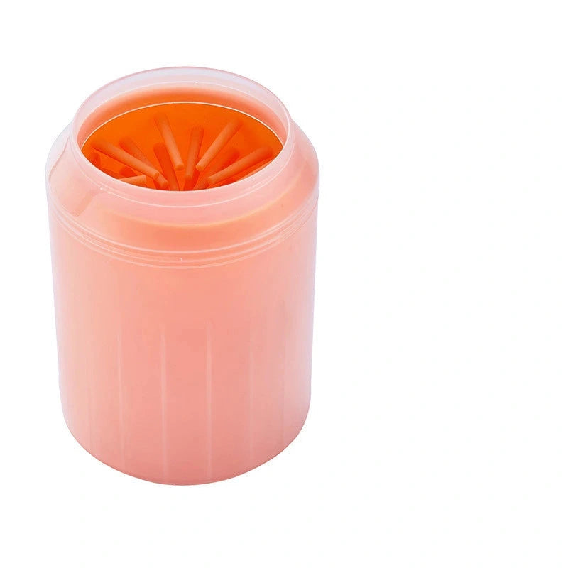 Nettoyeur de pattes pour chien - nettoyage doux et facile orange