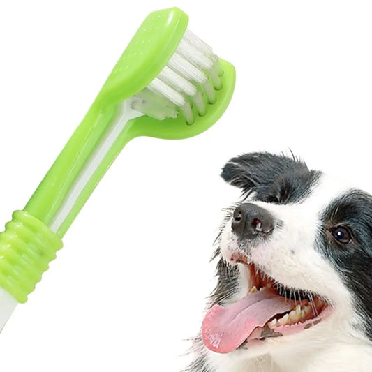 Brosse à dents à trois têtes pour chien
